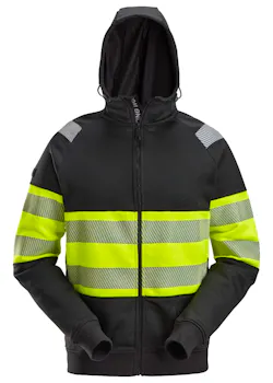 Snickers 2838 Hoodie Met Rits High-Vis Klasse 1 Reflecterend miniatuur