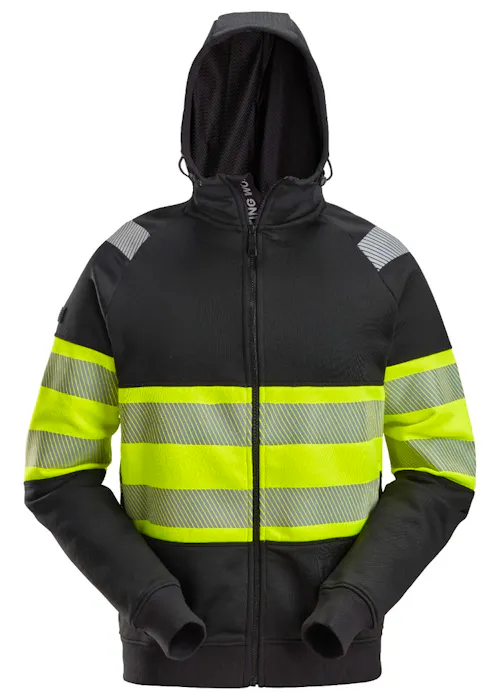 Snickers 2838 Hoodie Met Rits High-Vis Klasse 1 Reflecterend