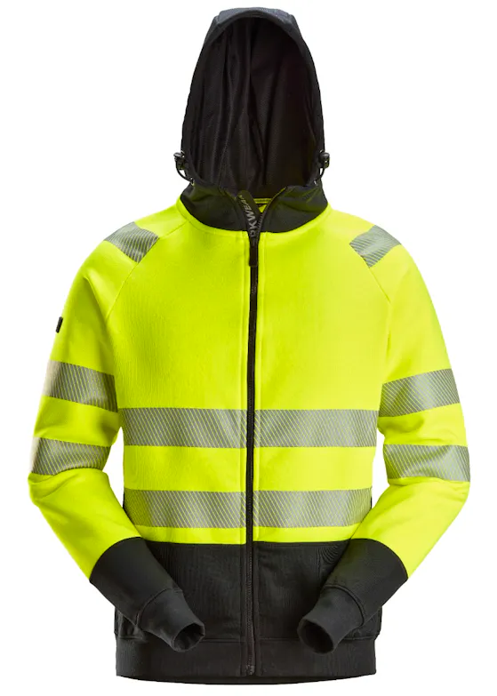 Snickers Warnschutz Klasse 2 Hoodie mit Reißverschluss 2839