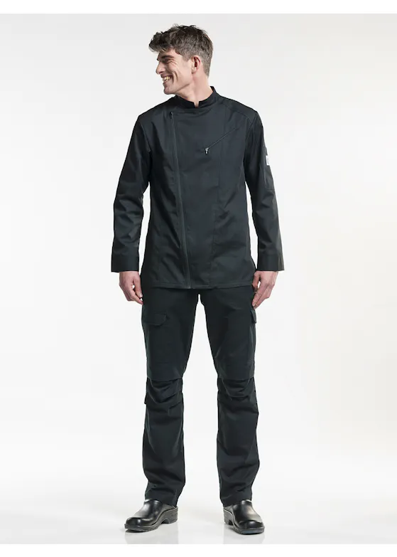 Chef Jacket Biker Black