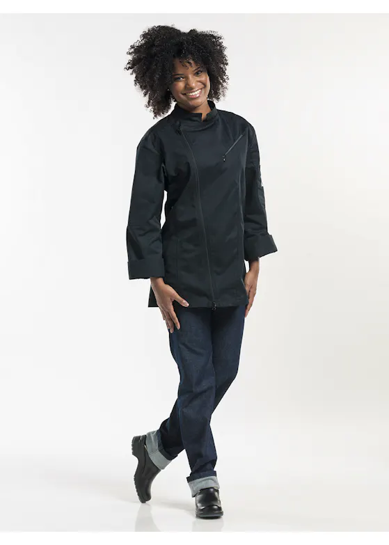 Chef Jacket Biker Black