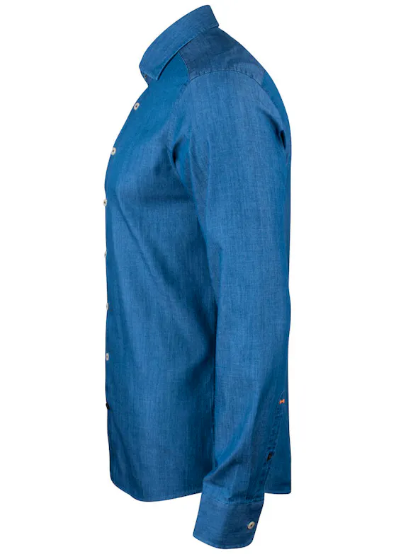 J. Harvest & Frost Indigo Bow 130 2913001 Hemd, Regular Fit Stretch
