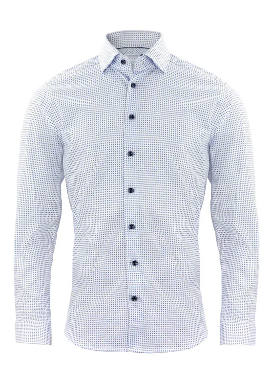 J. Harvest & Frost Hemd Indigo Bow 131 Slim