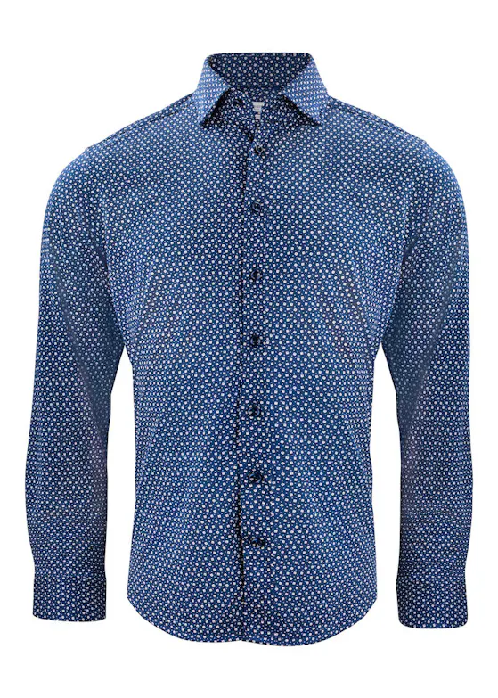 J. Harvest & Frost Hemd Indigo Bow 131 Slim