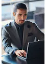 J. Harvest & Frost Indigo Bow 132 2913202 Hemd Slim Fit miniatuur