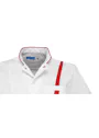 De Berkel zorgjas Lex wit/rood B2988326 miniatuur