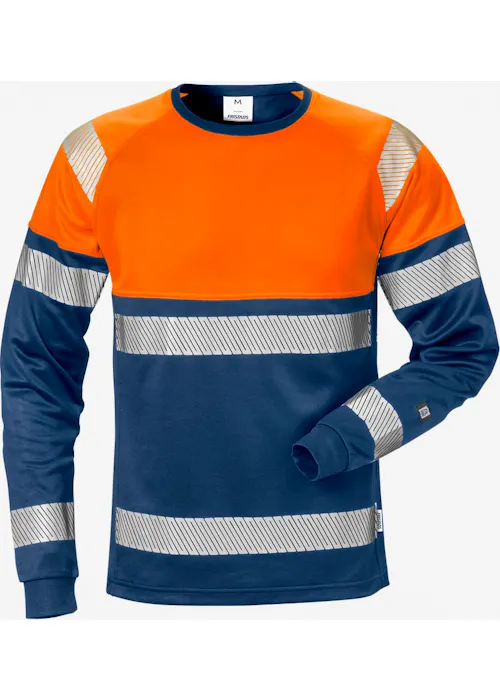 Fristads 129513 T-Shirt Met Lange Mouwen High Vis Klasse 1 7519 Thv UV-bescherming Stiby