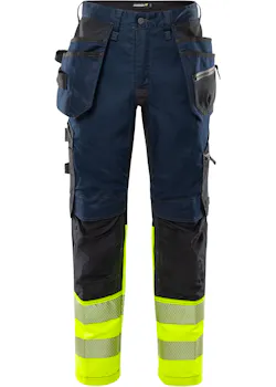 Fristads High Vis Craftsman Pantalon stretch Klasse 1 2906 GWM thumbnail (vignette)