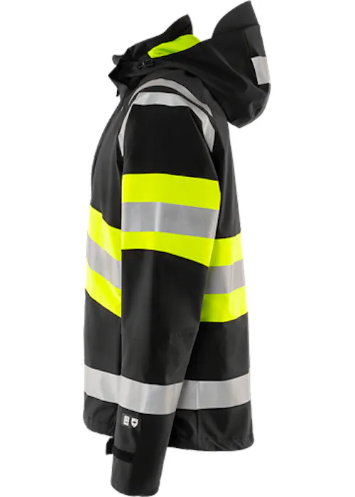 Fristads GLPS 4684 Shelljack Haute visibilité classe 1 vert stretch 4 directions imperméable coupe-vent