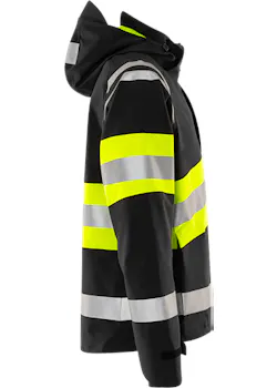 Fristads GLPS 4684 Shelljack Haute visibilité classe 1 vert stretch 4 directions imperméable coupe-vent thumbnail (vignette)