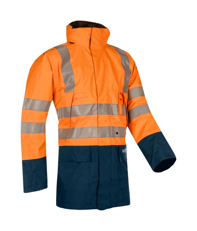 High Vis Orange/Marineblau