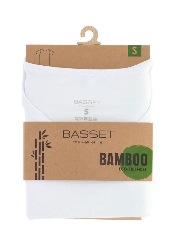 Basset Bamboo 31060 T-Shirt, Rundhals, Regular Fit