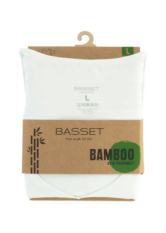 Basset Bamboo 31070 T-Shirt, V-Ausschnitt, Regular-Fit