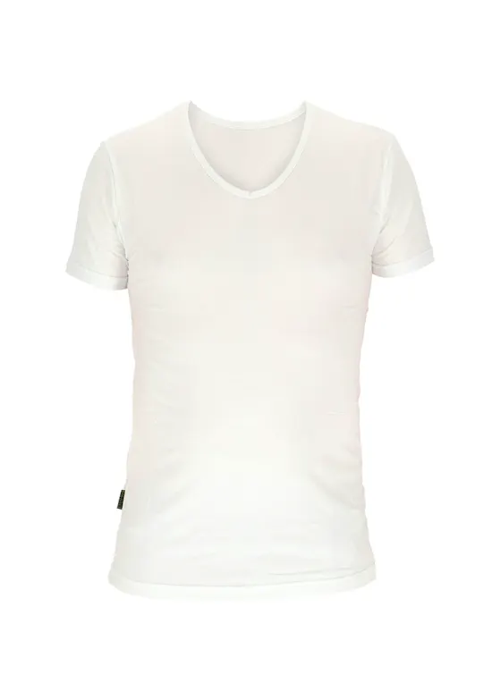Basset Bamboo 31070 T-Shirt, V-Ausschnitt, Regular-Fit