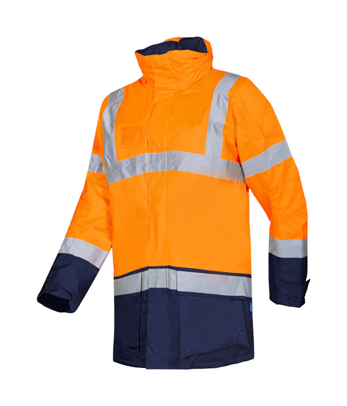 Fluo Orange/Marineblau