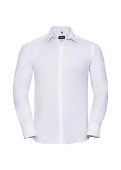 Russell Z962 Herringbone Shirt Long Sleeve Tailored Regular Fit miniatuur