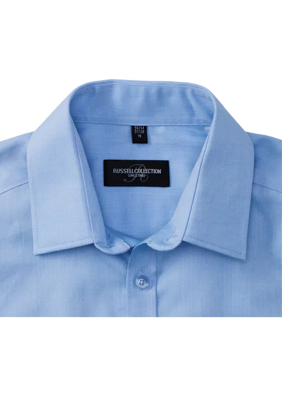 Russell Men's Long-Sleeve Tailored Herringbone Shirt