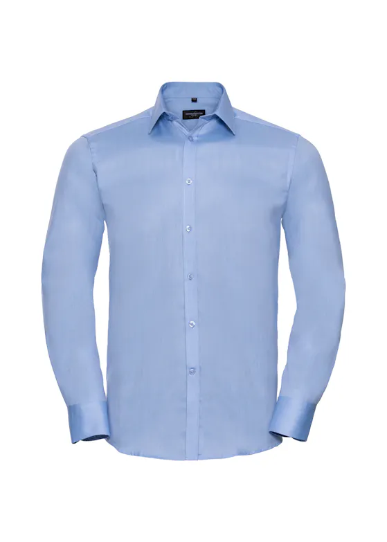 Russell Z962 Herringbone Shirt Long Sleeve Tailored Regular Fit