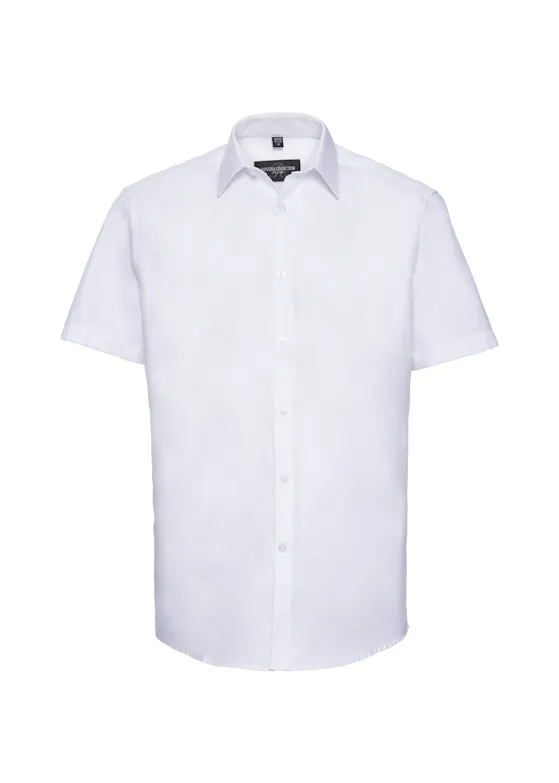 Russell Z963 Herringbone Shirt Short Sleeve Tailored Regular Fit
