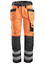 Snickers Workwear High Visibility Broek met holsterpockets, Klasse 2 - 3233 miniatuur