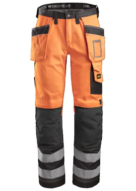Snickers Workwear High Visibility Broek met holsterpockets, Klasse 2 - 3233