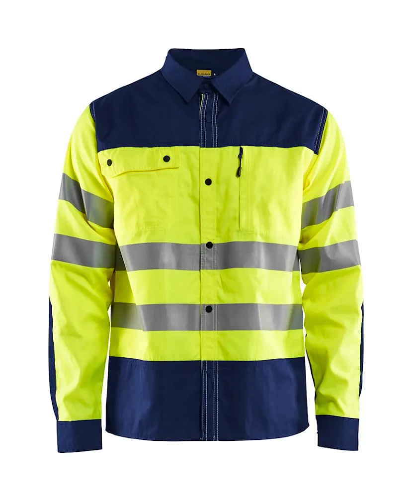 High Vis Geel/Marineblauw