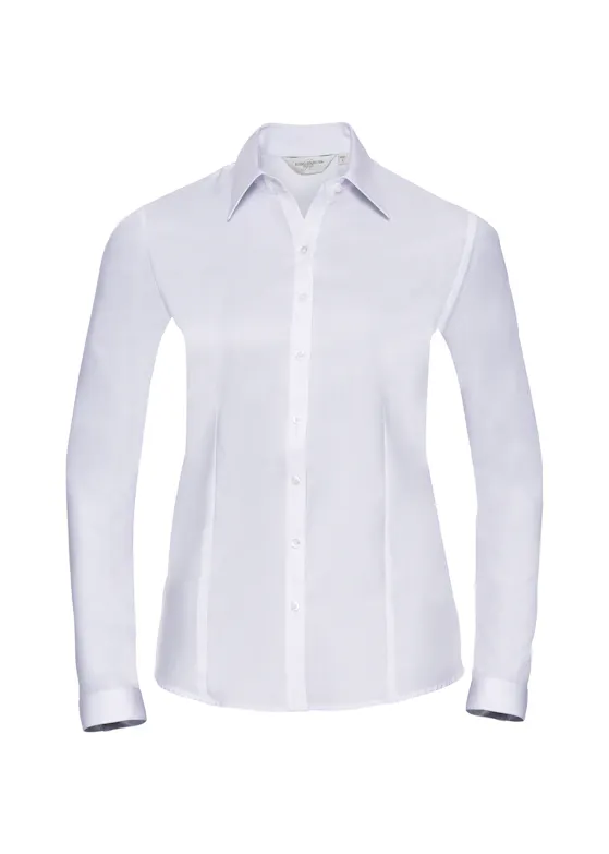 Russell Z962F Herringbone Shirt Long Sleeve Tailored Regular Fit Dames