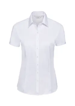 Russell Z963F Herringbone Shirt Short Sleeve Tailored Regular Fit Dames