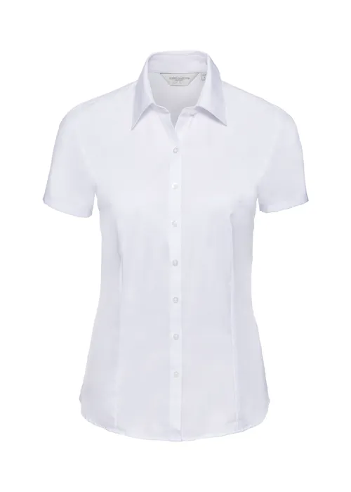 Russell Z963F Herringbone Shirt Short Sleeve Tailored Regular Fit Dames