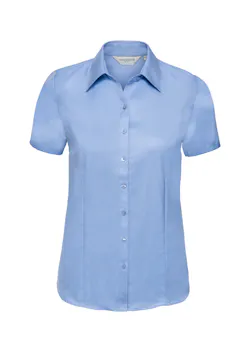 Russell Z963F Herringbone Shirt Short Sleeve Tailored Regular Fit Dames miniatuur