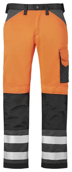High visibility oranje/Gemeleerd grijs