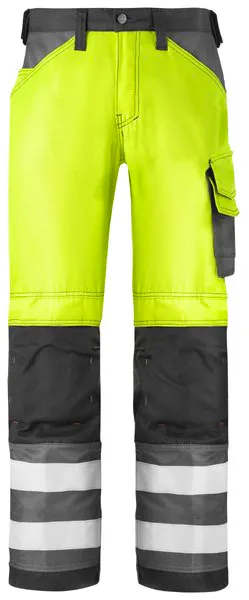 High visibility geel/Gemeleerd grijs