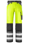 High visibility geel/Gemeleerd grijs