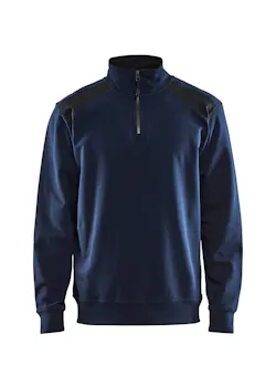 Blåkläder 33531158 Sweatshirt Bi-Colour met Halve Rits Reflecterend Schilder miniatuur