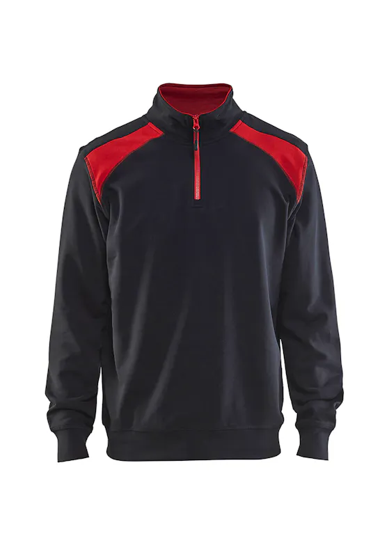 Blåkläder 3353 Sweatshirt, bicolor, mit halbem Reißverschluss