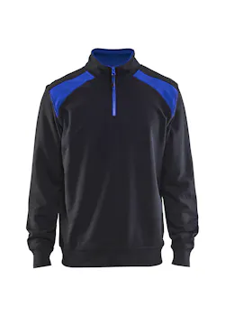 Blåkläder 33531158 Sweatshirt Bi-Colour met Halve Rits Reflecterend Schilder miniatuur