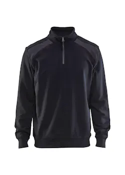 Blåkläder 33531158 Sweatshirt Bi-Colour met Halve Rits Reflecterend Schilder miniatuur