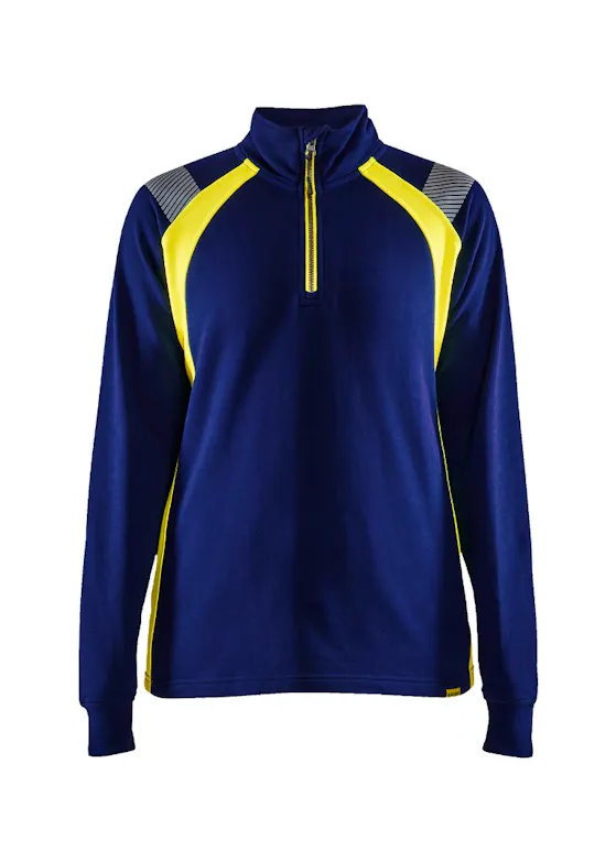 Blaklader 3403 Sweatshirt Halbzip Visible, reflektierend, Damen