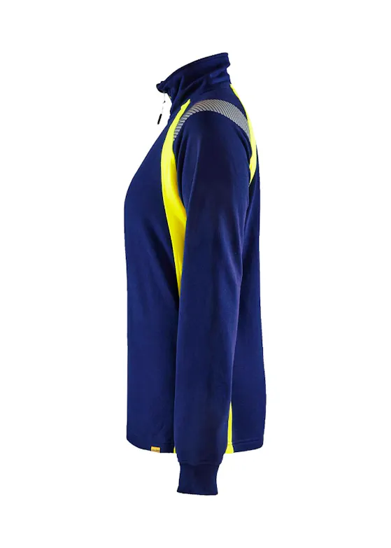 Blaklader 3403 Sweatshirt Halbzip Visible, reflektierend, Damen