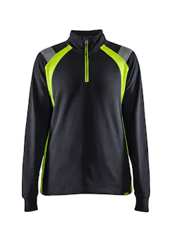 Blaklader 3403 Sweatshirt Halve Rits Visible Reflecterend Dames miniatuur