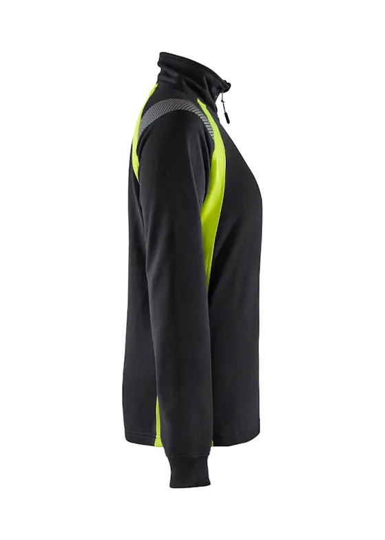 Blaklader 3403 Sweatshirt Halbzip Visible, reflektierend, Damen