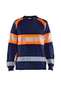 Blåkläder 3409 Dames Sweatshirt High Visibility miniatuur