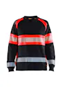 Blåkläder 3409 Dames Sweatshirt High Visibility miniatuur