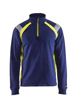 Blaklader 34321158 Sweatshirt Halve Rits Reflecterend Visible miniatuur