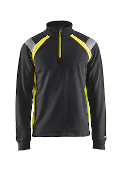 Blaklader 34321158 Sweatshirt Halve Rits Reflecterend Visible