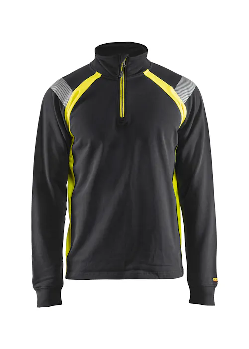 Blaklader 34321158 Sweatshirt Halve Rits Reflecterend Visible