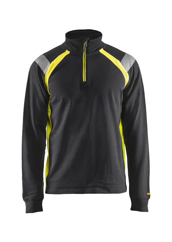 Blaklader 34321158 Sweatshirt Halve Rits Reflecterend Visible