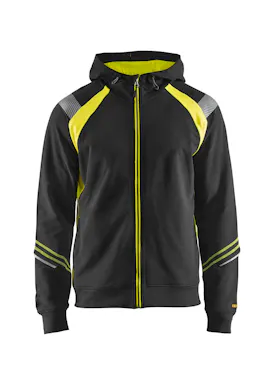 Blaklader 3433 Hooded-Sweatshirt mit durchgehendem Reißverschluss Visible
