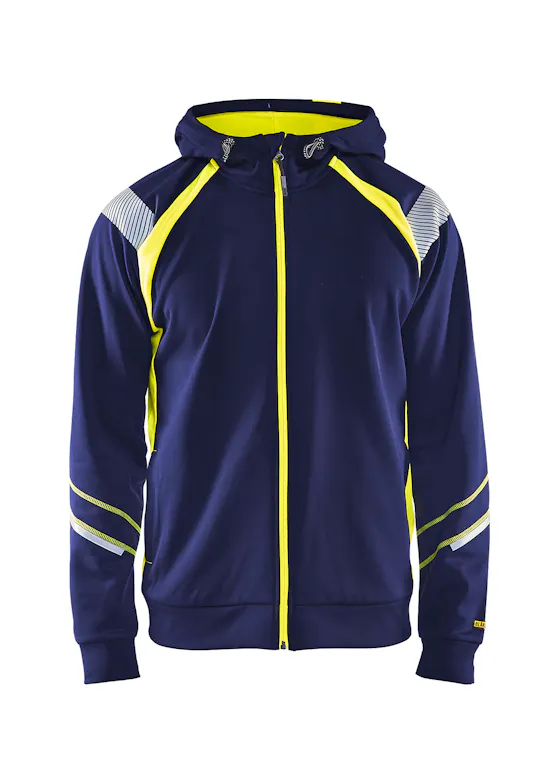 Blaklader 3433 Sweatshirt Hooded Rits Reflecterend Visible