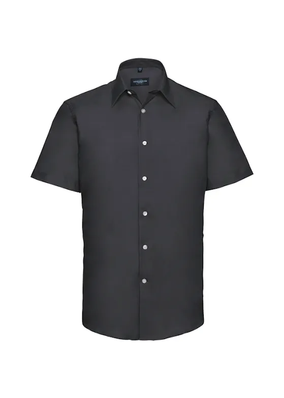 Russell Men's Short-Sleeve Tailored Oxford Shirt